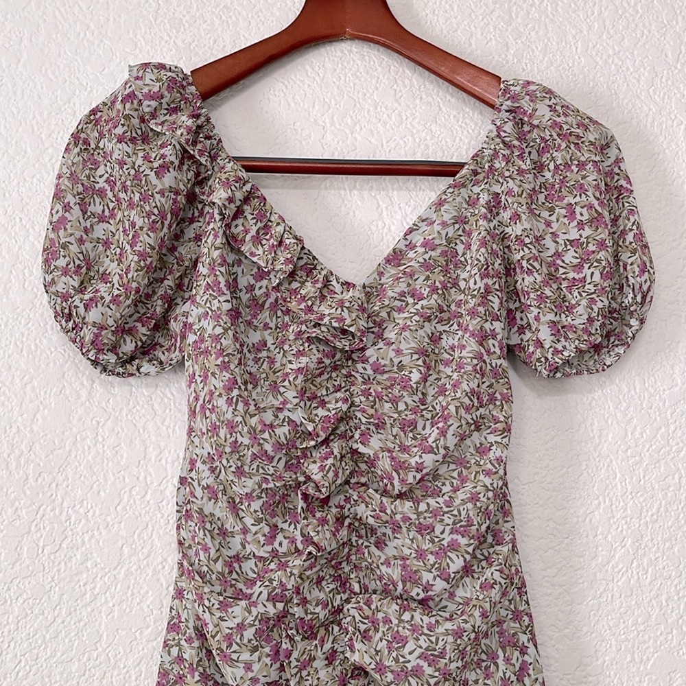 ASTR Floral Ruffle Mini Dress - Picture 5 of 16